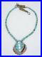 Rare Tony Aguilar Sr. Santo Domingo Kewa Heishi Inlaid Turquoise Shell Necklace